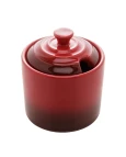 Açucareiro De Cerâmica Retro Vermelho Açucareiro De Cerâmica Retro Vermelho
