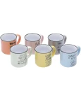 CANECAS CERAMICA MOTIVE COLORIDA 130ml C/6