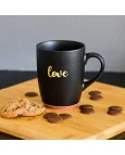 Caneca Ceramica Preta Love 340ml