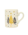Caneca Com Pinheiro Dourado e Preto