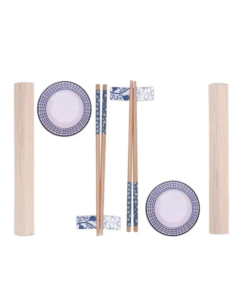 CONJUNTO 8 PEÇAS DE BAMBU PARA SUSHI SAKAI
