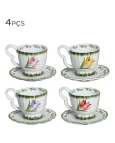 CONJUNTO COM 4 XICARA PARA CHÁ COM PIRES TULIPA