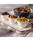 Conjunto 3 Petisqueiras Durable Porcelana com Bandeja