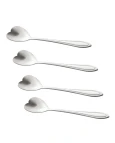 Conjunto 4 Peças Aço Inox para Chá Heart Prata Conjunto 4 Peças Aço Inox para Chá Heart Prata