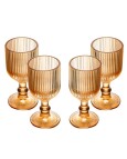 Conjunto 4 Taças de Vidro Licor Lines Ambar 75ml