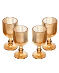 Conjunto 4 Taças de Vidro Licor Lines Ambar 75ml Conjunto 4 Taças de Vidro Licor Lines Ambar 75ml