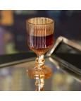 Conjunto 4 Taças de Vidro Licor Lines Ambar 75ml Conjunto 4 Taças de Vidro Licor Lines Ambar 75ml