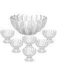 Conjunto De Sobremesa de Vidro com 6 taças Conjunto De Sobremesa de Vidro com 6 taças