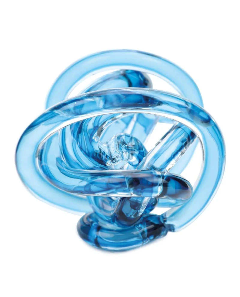 Decoração Novelo de Vidro Azul