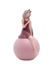 Estatua Decorativa Boneca c/Bola Rosa Wolff