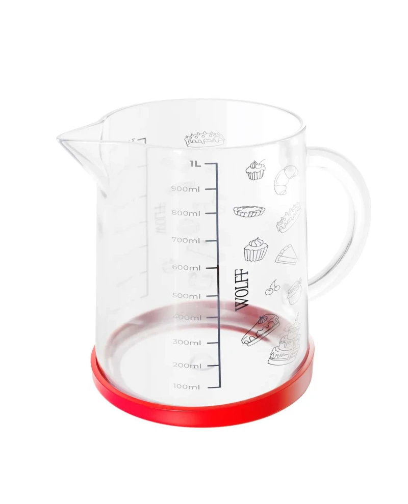 JARRA MEDIDORA DE VIDRO RESISTENTE AO CALOR 1L