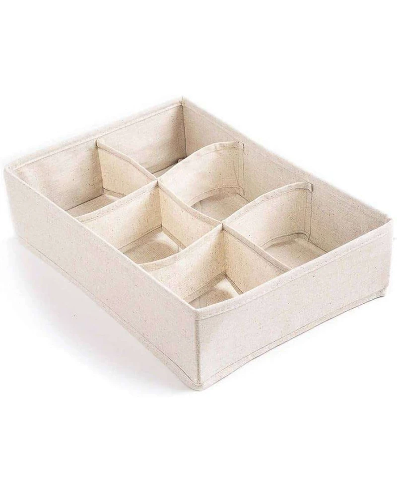 ORGANIZADOR LINHO 6 Compartimentos Offwhit