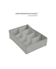 ORGANIZADOR TNT 8 COMPARTIMENTOS CINZA CALRO