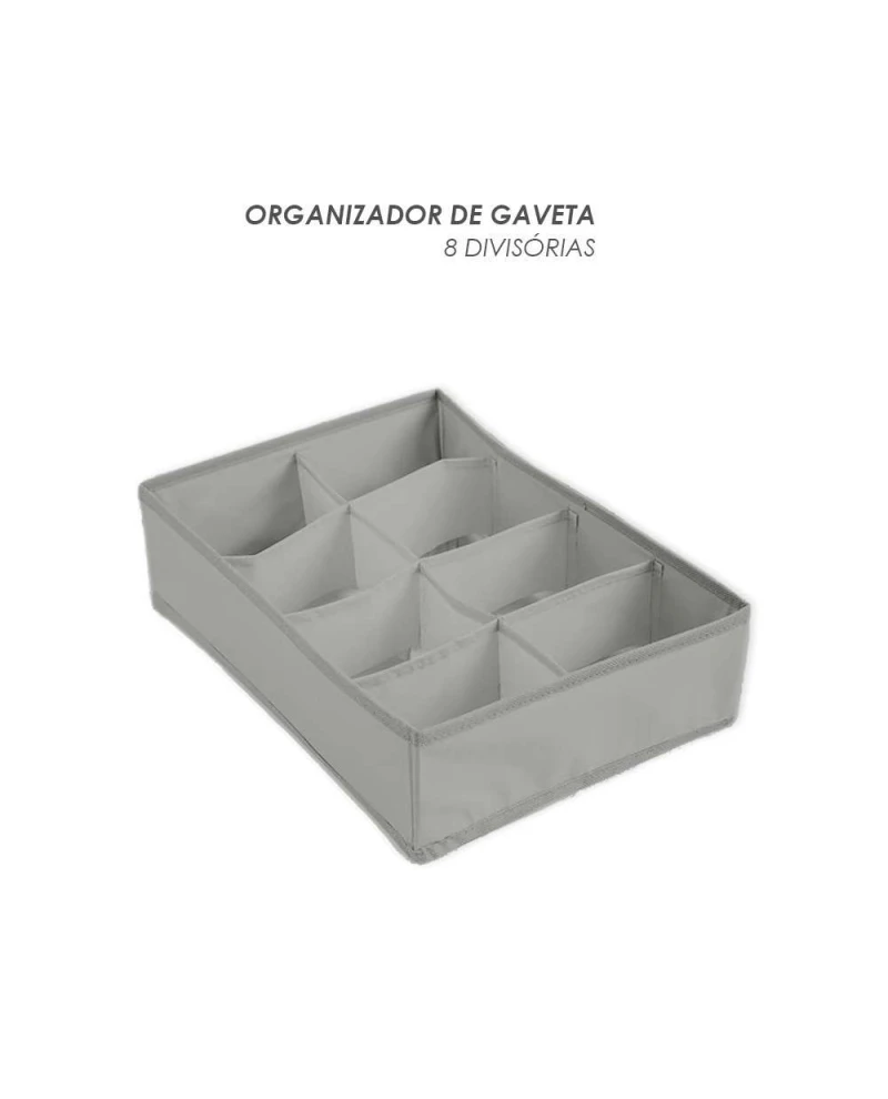 ORGANIZADOR TNT 8 COMPARTIMENTOS CINZA CALRO
