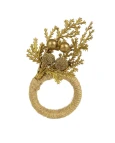 PORTA GUARDANAPO NATAL BERRY (DOURADO) 9cm (FLORAR)