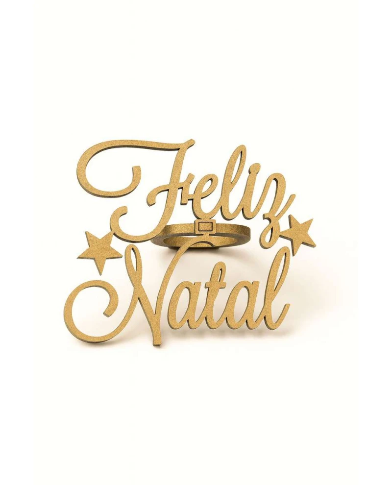Porta Guardanapo Feliz Natal- Madeira