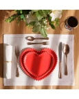 Prato Coração Porcelana Vermelho Prato Coração Porcelana Vermelho