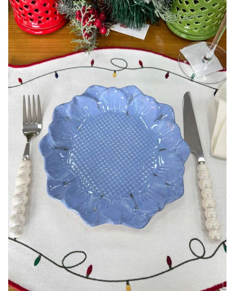 Prato de Sobremesa Playful Flowers Azul