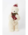 URSO NATAL EM PE (VERMELHO BEGE)